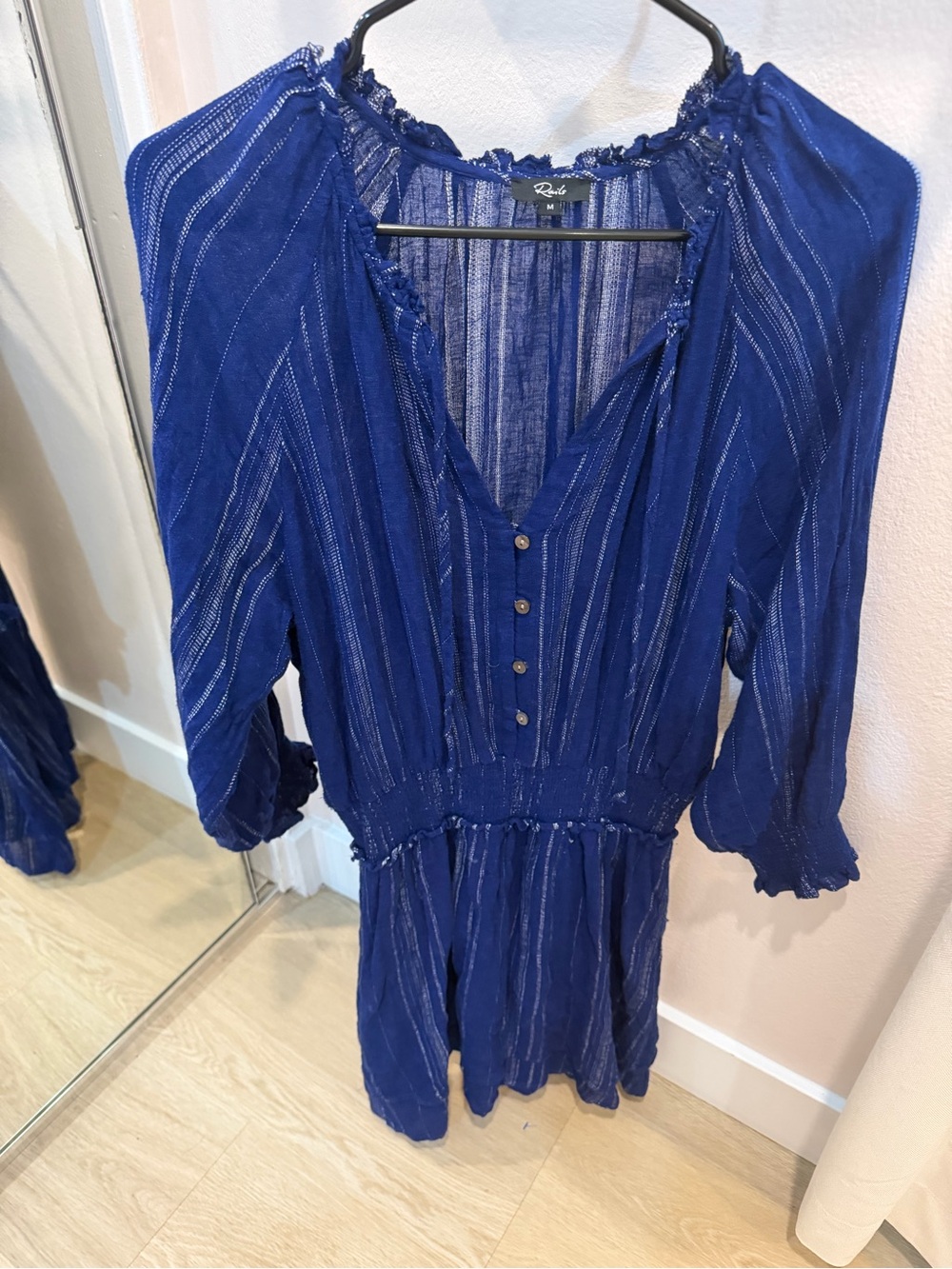 Rails Cobalt Blue Striped Mini Dress Size Medium